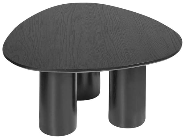 Soffbord Svart Träteknik Retro Triangel Vardagsrum Pappersfolie Träliknande