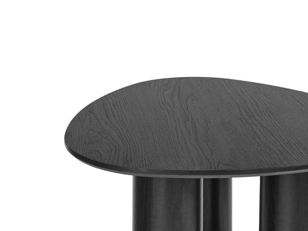 Soffbord Svart Träteknik Retro Triangel Vardagsrum Pappersfolie Träliknande