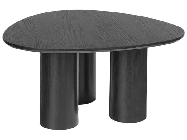 Soffbord Svart Träteknik Retro Triangel Vardagsrum Pappersfolie Träliknande