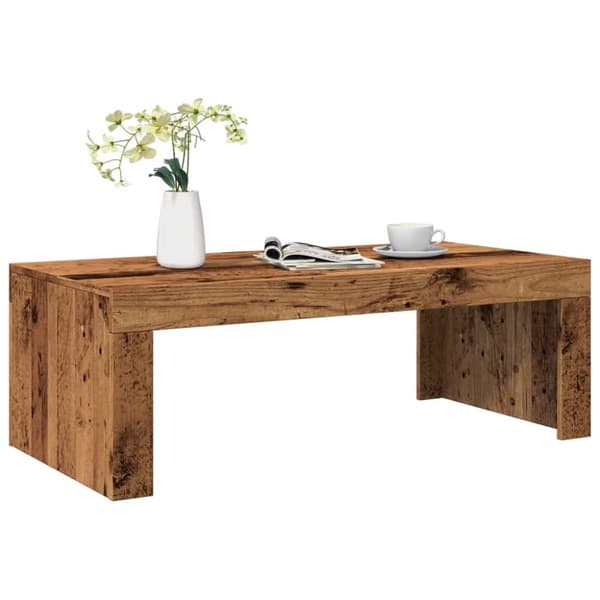 Soffbord åldrat trä 102x50x35 cm konstruerat trä