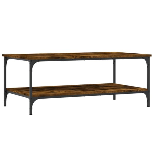 Soffbord rökfärgad ek 100x55x40 cm konstruerat trä