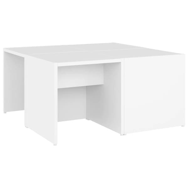 Soffbord 4 st vit 33x33x33 cm konstruerat trä