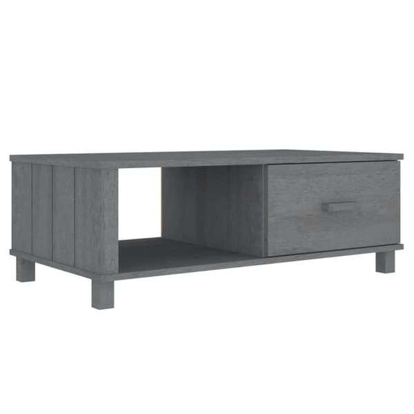 Soffbord HAMAR mörkgrå 100x55x35 cm massiv furu