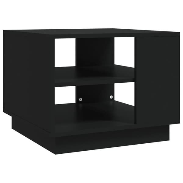 Soffbord svart 55x55x43 cm konstruerat trä