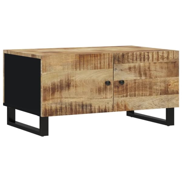 Soffbord 80x50x40 cm massivt mangoträ och konstruerat trä
