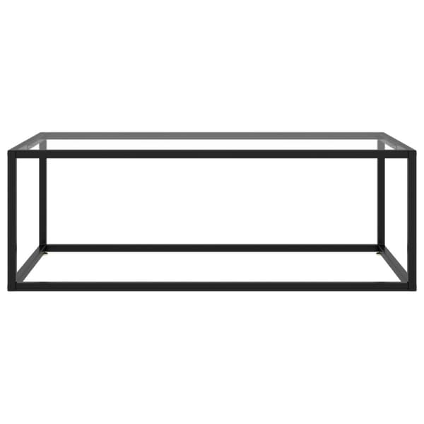 Soffbord svart med härdat glas 100x50x35 cm