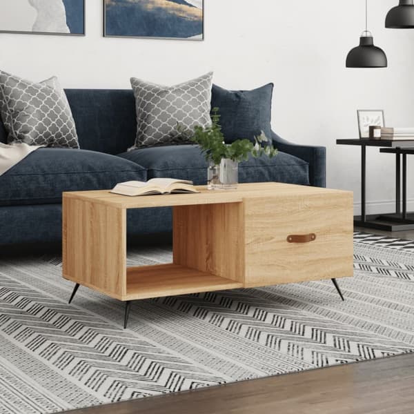Soffbord sonoma-ek 90x50x40 cm konstruerat trä