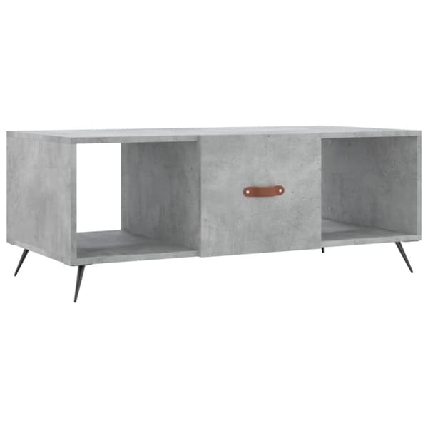 Soffbord betonggrå 102x50x40 cm konstruerat trä