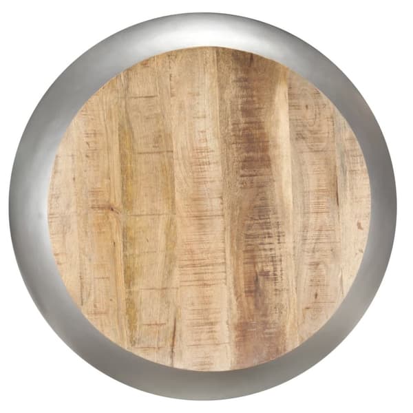 Soffbord grå 68x68x30 cm massivt mangoträ