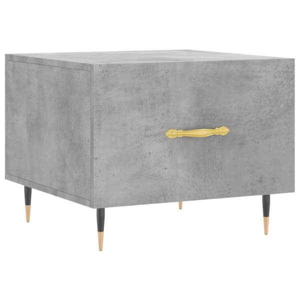Soffbord betonggrå 50x50x40 cm konstruerat trä