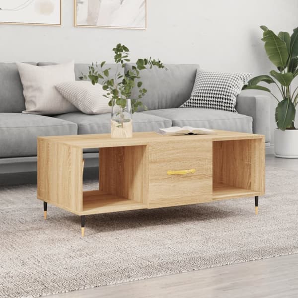 Soffbord sonoma-ek 102x50x40 cm konstruerat trä