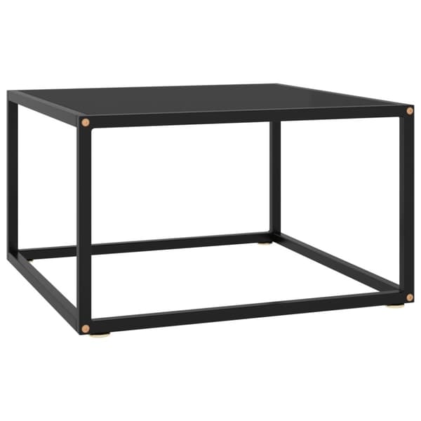 Soffbord svart med svart glas 60x60x35 cm