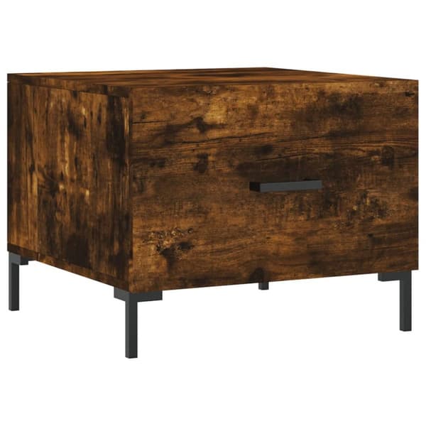 Soffbord rökfärgad ek 50x50x40 cm konstruerat trä