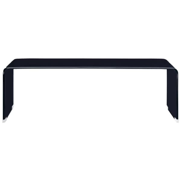 Soffbord svart 98x45x31 cm härdat glas