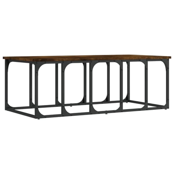 Soffbord rökfärgad ek 100x50x35,5 cm konstruerat trä