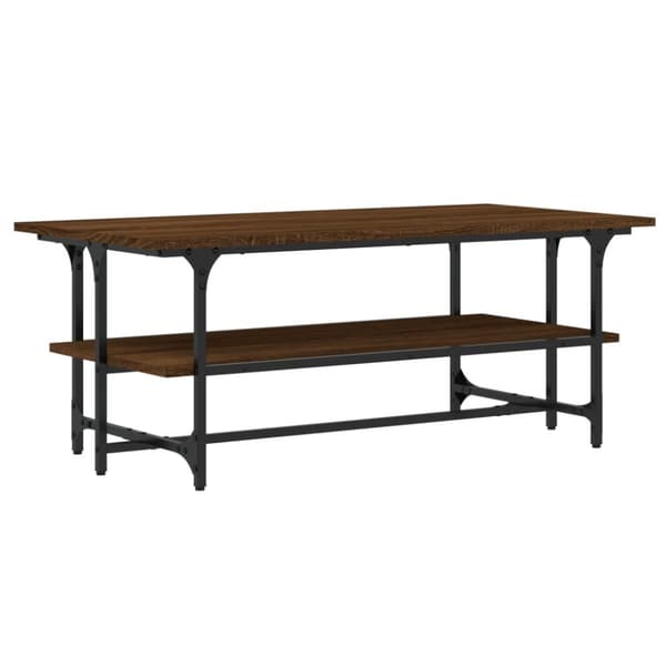 Soffbord brun ek 100x50x40 cm konstruerat trä