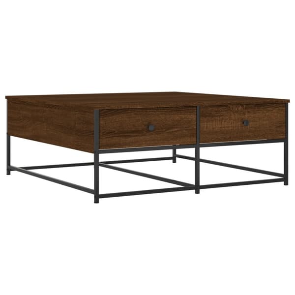 Soffbord brun ek 100x99x40 cm konstruerat trä