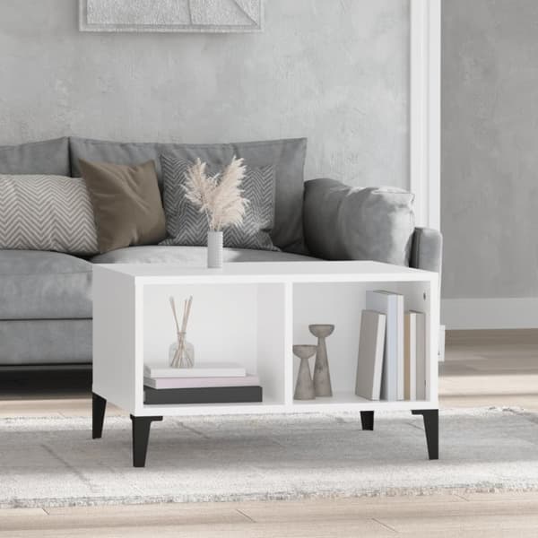 Soffbord vit 60x50x36,5 cm konstruerat trä