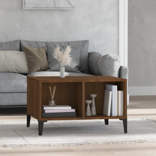 Soffbord brun ek 60x50x36,5 cm konstruerat trä