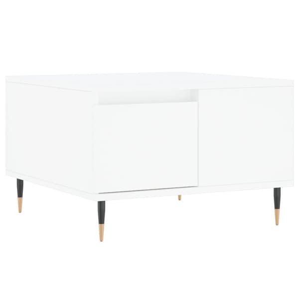 Soffbord vit 55x55x36,5 cm konstruerat trä