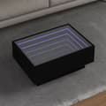 Miniatyrbild 1 av 2: Soffbord med LEDs svart 70x50x30 cm konstruerat trä