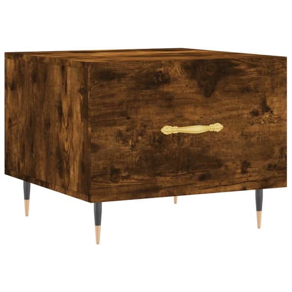 Soffbord rökfärgad ek 50x50x40 cm konstruerat trä