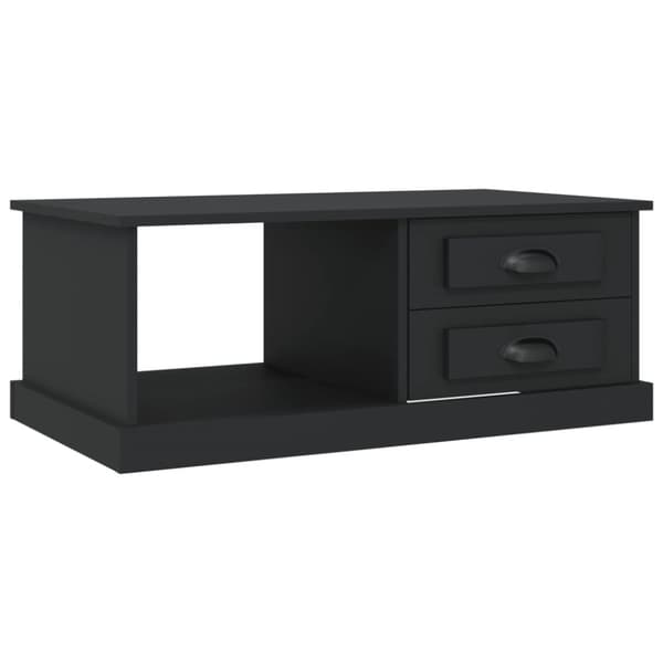Soffbord svart 90x50x35 cm konstruerat trä