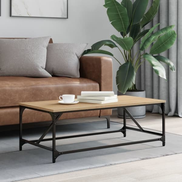 Soffbord sonoma-ek 100x50x35 cm konstruerat trä