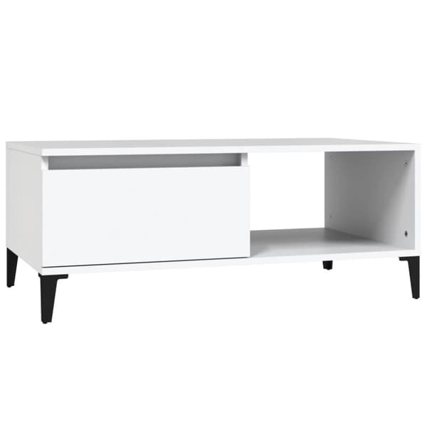 Soffbord vit 90x50x36,5 cm konstruerat trä