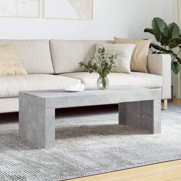 Soffbord betonggrå 102x50x36 cm konstruerat trä