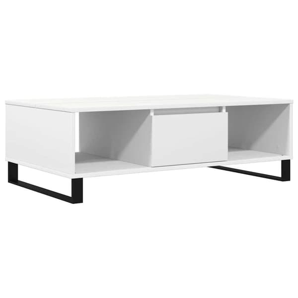 Soffbord vit 104x60x35 cm konstruerat trä