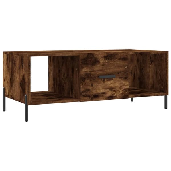 Soffbord rökfärgad ek 102x50x40 cm konstruerat trä