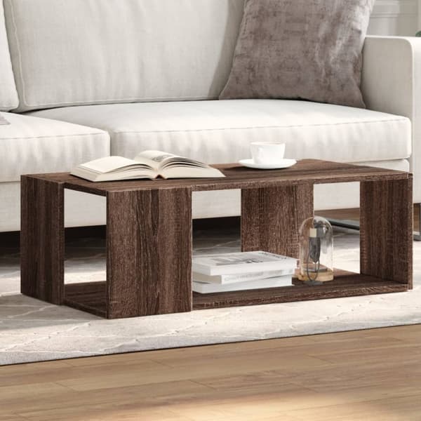 Soffbord brun ek 89,5x48x30 cm konstruerat trä