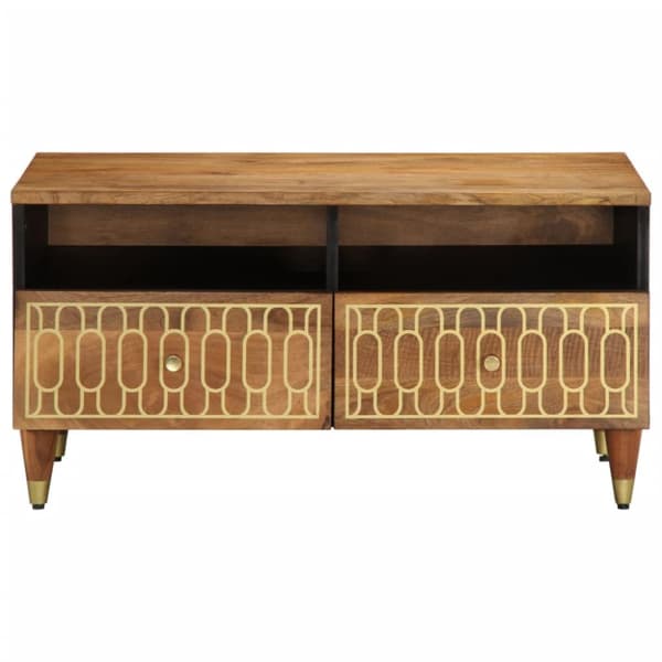 Soffbord 80x54x40 cm massivt mangoträ