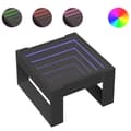 Miniatyrbild 2 av 2: Soffbord med Infinity LEDs svart 50x53x30 cm