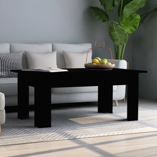 Soffbord svart 100x60x42 cm konstruerat trä