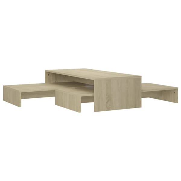 Satsbord sonoma-ek 100x100x26,5 cm konstruerat trä