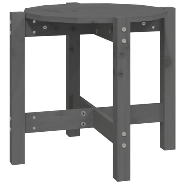 Soffbord grå Ø 52,5x45 cm massivt furu
