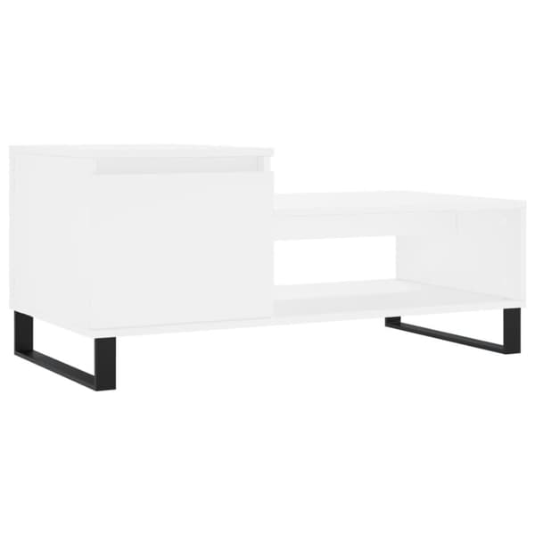 Soffbord vit 100x50x45 cm konstruerat trä