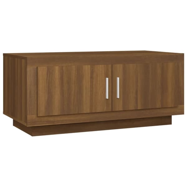 Soffbord brun ek 102x50x45 cm konstruerat trä