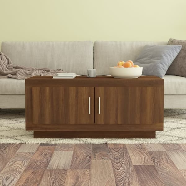 Soffbord brun ek 102x50x45 cm konstruerat trä