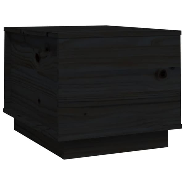 Soffbord svart 40x50x35 cm massivt furu