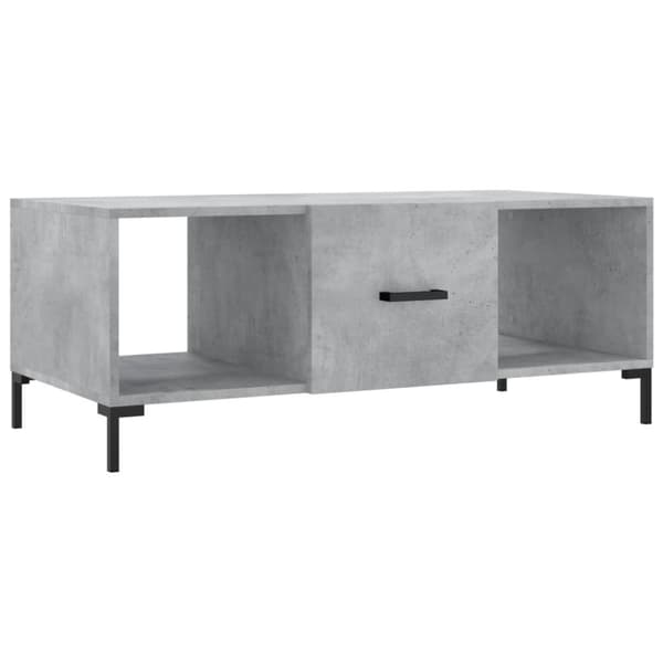 Soffbord betonggrå 102x50x40 cm konstruerat trä
