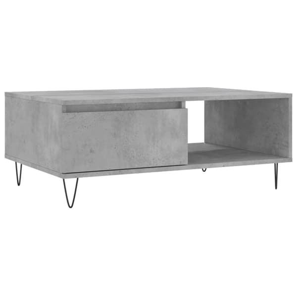 Soffbord betonggrå 90x60x35 cm konstruerat trä