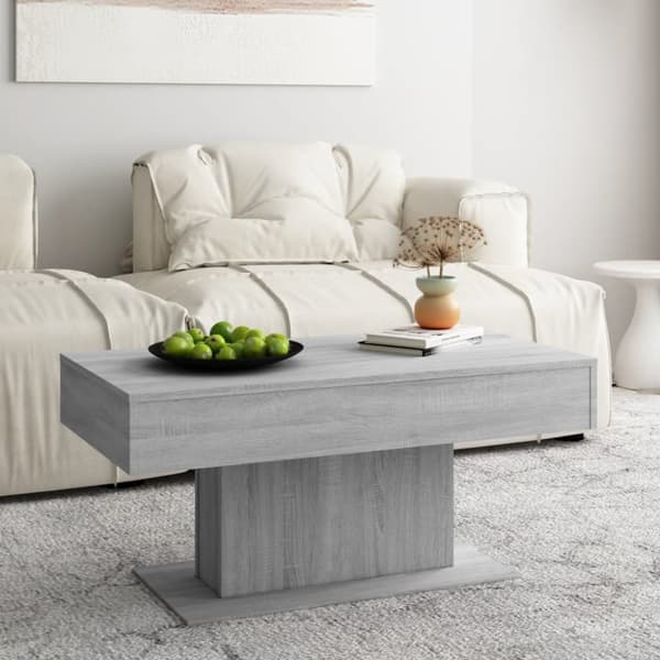 Soffbord grå sonoma-ek 96x50x45 cm konstruerat trä