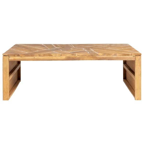 Soffbord eroderat teakträ 110x35x38 cm