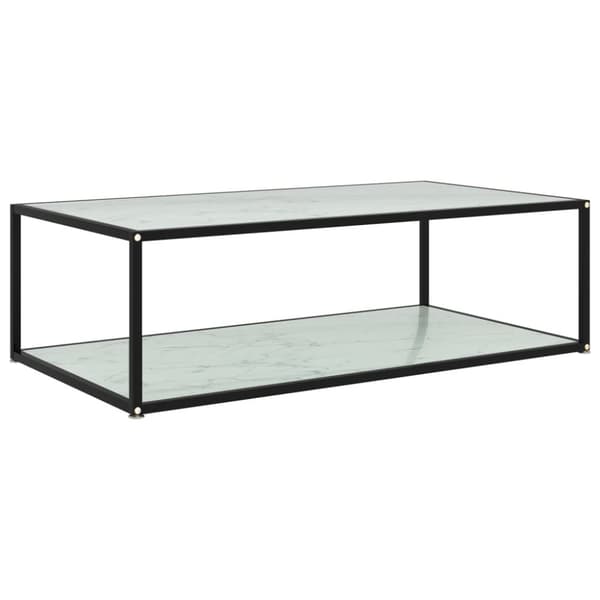 Soffbord vit 120x60x35 cm härdat glas