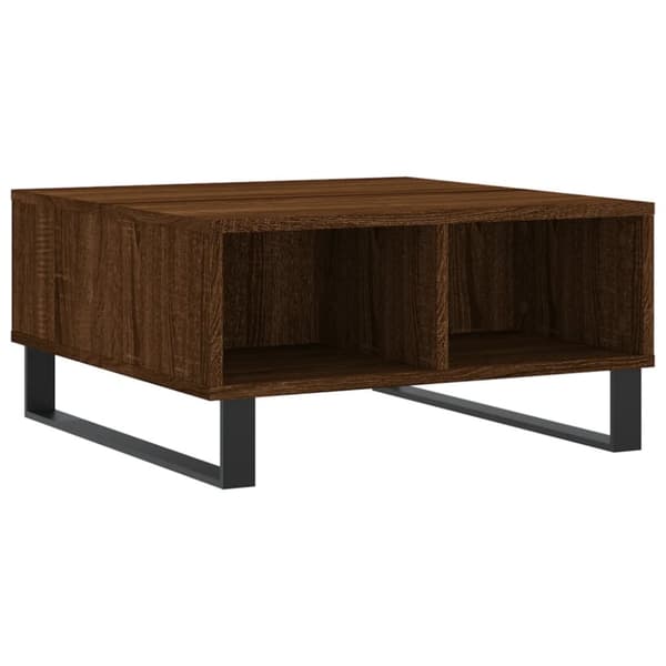 Soffbord brun ek 60x60x30 cm konstruerat trä