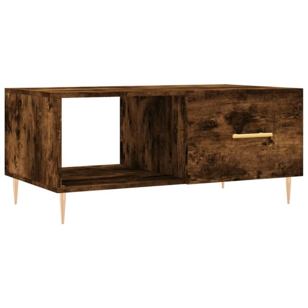 Soffbord rökfärgad ek 90x50x40 cm konstruerat trä
