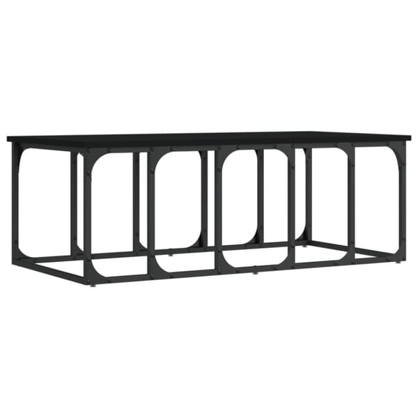 Soffbord svart 100x50x35,5 cm konstruerat trä